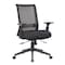 Boss Office Products Deluxe Mesh Back Ergonomic Task Chair with Adjustable Arms B6568-BK - alternate 1